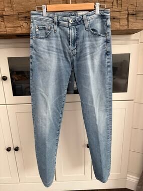 AG Adriano Goldschmied Tellis Modern Slim Mens Jeans 32x34 Light Wash Stretch